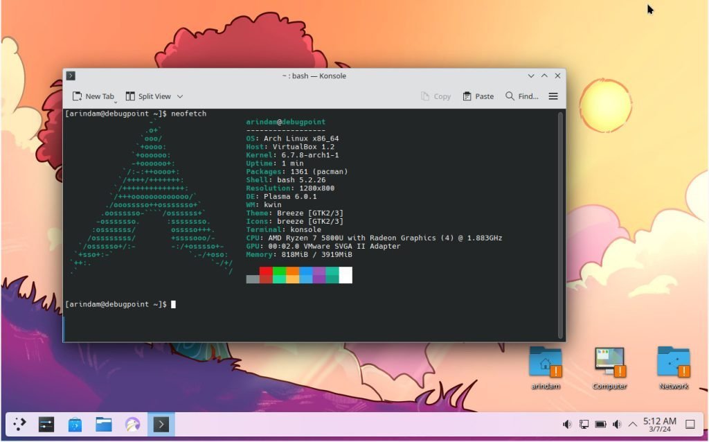 KDE Plasma 6 with Arch Linux