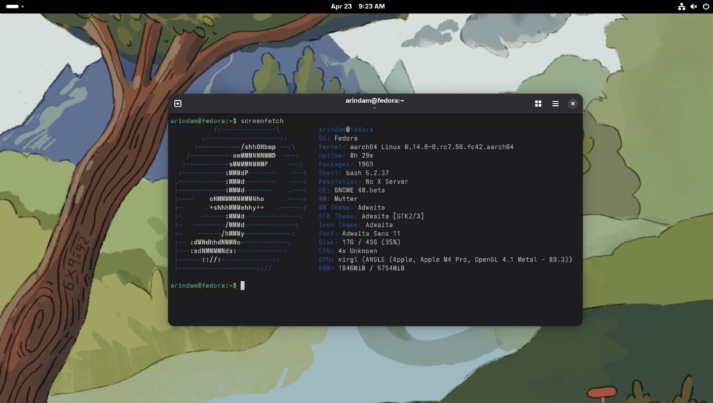 GNOME 48 in Fedora 42